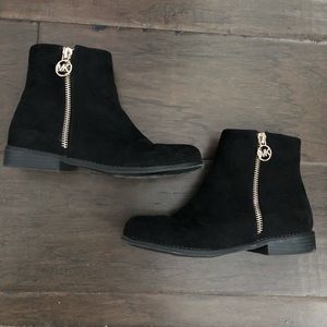 Girls Michael Kors Booties - Black Suede Size 2